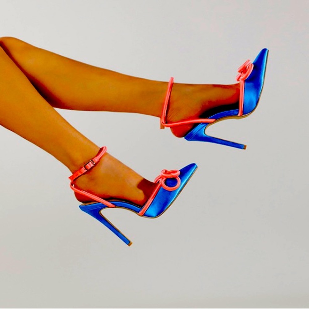 Blue and pink